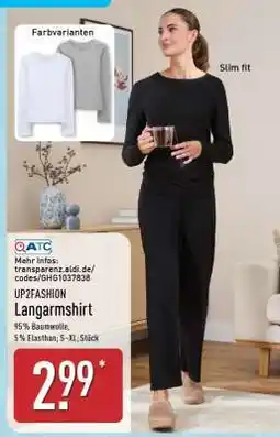 Aldi Nord UP2FASHION Langarmshirt Angebot
