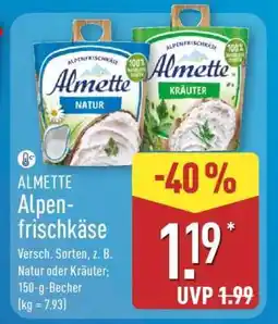 Aldi Nord Almette Alpenfrischkäse Angebot
