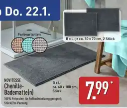 Aldi Nord NOVITESSE Chenille-Badematte(n) Angebot