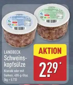 Aldi Nord LANDBECK Schweinskopfsülze Angebot