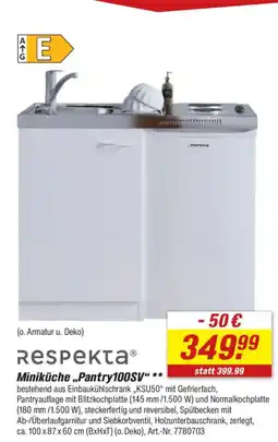 toom Baumarkt respekta Miniküche „Pantry100SV" Angebot
