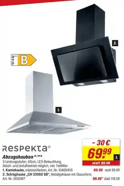 toom Baumarkt respekta Abzugshauben*/** Angebot