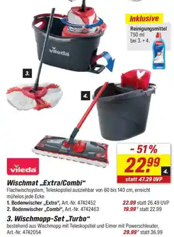 toom Baumarkt vileda 3. Wischmopp-Set „,Turbo" Angebot
