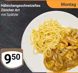 Globus Hähnchengeschnetzeltes Züricher Art mit Spätzle Angebot