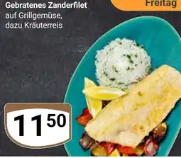 Globus Gebratenes Zanderfilet auf Grillgemüse, dazu Kräuterreis Angebot