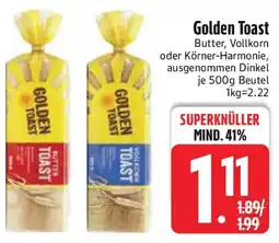 Edeka Golden Toast Butter, Vollkorn oder Körner-Harmonie Angebot