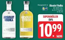 Edeka Hergestellt in Absolut Vodka Angebot