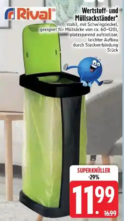 Edeka Rival Wertstoff- und Müllsackständer Angebot