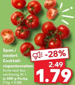 Kaufland Span./ niederl. Cocktailrispentomaten Angebot