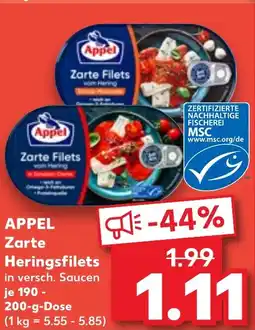 Kaufland APPEL Zarte Fil Heringsfilets ts Angebot