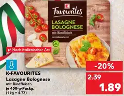 Kaufland K-FAVOURITES Lasagne Bolognese Angebot
