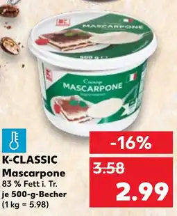 Kaufland K-CLASSIC Mascarpone Angebot