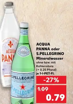 Kaufland ACQUA PANNA oder S.PELLEGRINO Mineralwasser Angebot