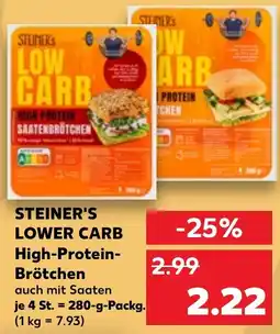 Kaufland STEINER'S LOWER CARB High-Protein- Brötchen Angebot