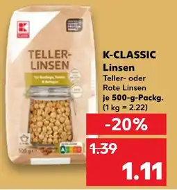 Kaufland K-CLASSIC Linsen Angebot