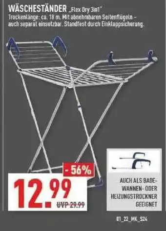 Marktkauf Wäscheständer „flex Dry 3in1“ Angebot