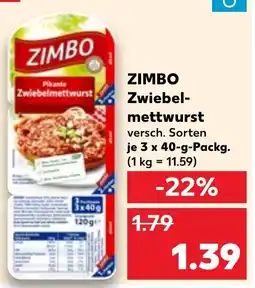 Kaufland ZIMBO Zwiebelmettwurst Angebot