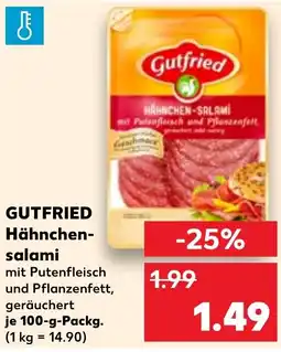 Kaufland GUTFRIED Hähnchensalami Angebot