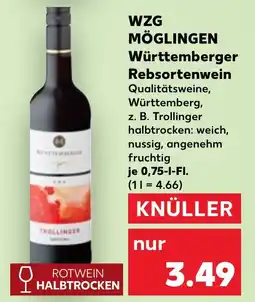Kaufland WZG MÖGLINGEN Württemberger Rebsortenwein Angebot