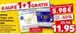 Kaufland NIVEA Tages- oder Nachtpflege Q10 Angebot