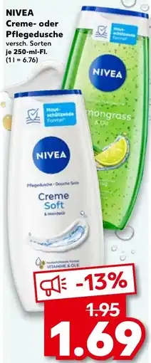 Kaufland NIVEA Creme- oder Pflegedusche Angebot