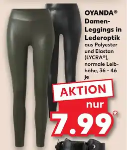 Kaufland OYANDA Damen- Leggings in Lederoptik Angebot