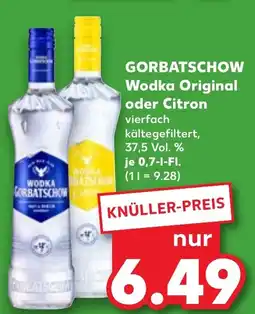 Kaufland GORBATSCHOW Wodka Original oder Citron Angebot