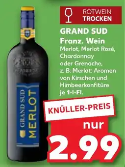 Kaufland GRAND SUD Franz. Wein Angebot