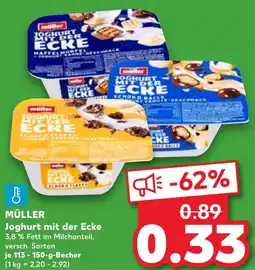 Kaufland MÜLLER Joghurt mit der Ecke Angebot