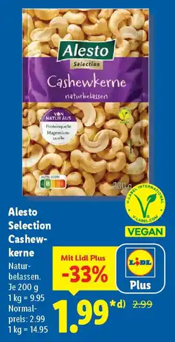 Lidl Alesto Selection Cashewkerne Angebot