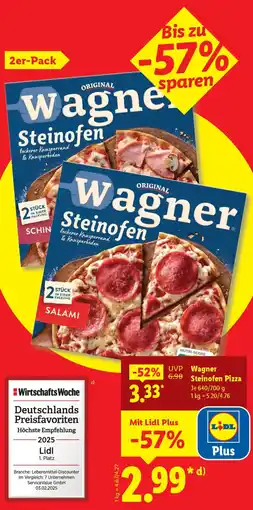 Lidl Wagner Steinofen Pizza Angebot