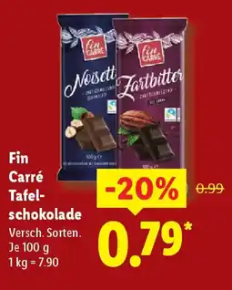 Lidl Fin Carré Tafelschokolade Angebot