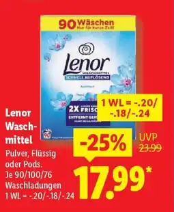 Lidl Lenor Waschmittel Angebot
