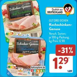 Aldi Süd GUT DREI EICHEN Kochschinken- Genuss Angebot