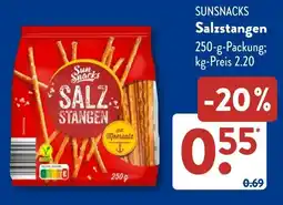 Aldi Süd SUNSNACKS Salzstangen Angebot
