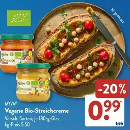 Aldi Süd MYVAY Vegane Bio-Streichcreme Angebot