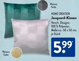Aldi Süd HOME CREATION Jacquard-Kissen Angebot