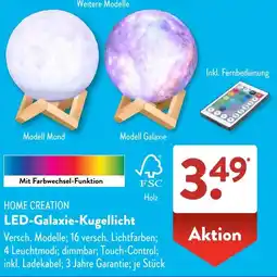 Aldi Süd HOME CREATION LED-Galaxie-Kugellicht Angebot