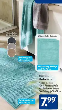 Aldi Süd NOVITESSE Badematte Angebot