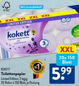 Aldi Süd KOKETT Toilettenpapier Angebot