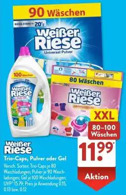 Aldi Süd Weißer Riese Trio-Caps, Pulver oder Gel Angebot