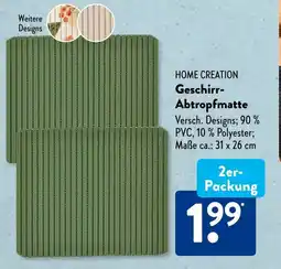 Aldi Süd HOME CREATION Geschirr- Abtropfmatte Angebot