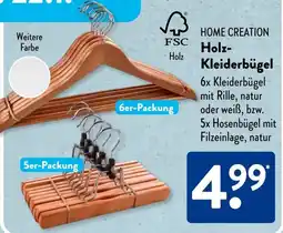 Aldi Süd HOME CREATION Holz- Kleiderbügel Angebot