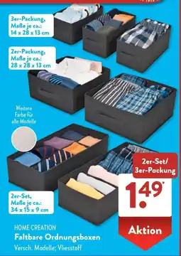 Aldi Süd HOME CREATION Faltbare Ordnungsboxen Angebot
