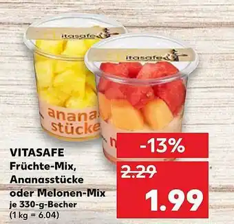 Kaufland Vitasafe Früchte-mix, Ananasstücke Oder Melonen-mix Angebot