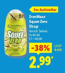 Lidl Iron Maxx Squee Zero Sirup Angebot