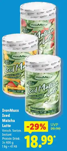 Lidl IronMaxx Iced Matcha Latte Angebot