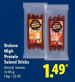 Lidl Dulano High Protein Salami Sticks Angebot