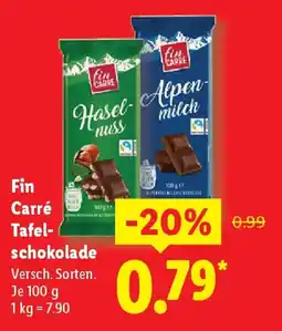 Lidl Fin Carré Tafelschokolade Angebot