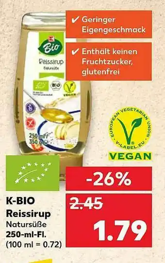 Kaufland K-bio Reissirup Angebot